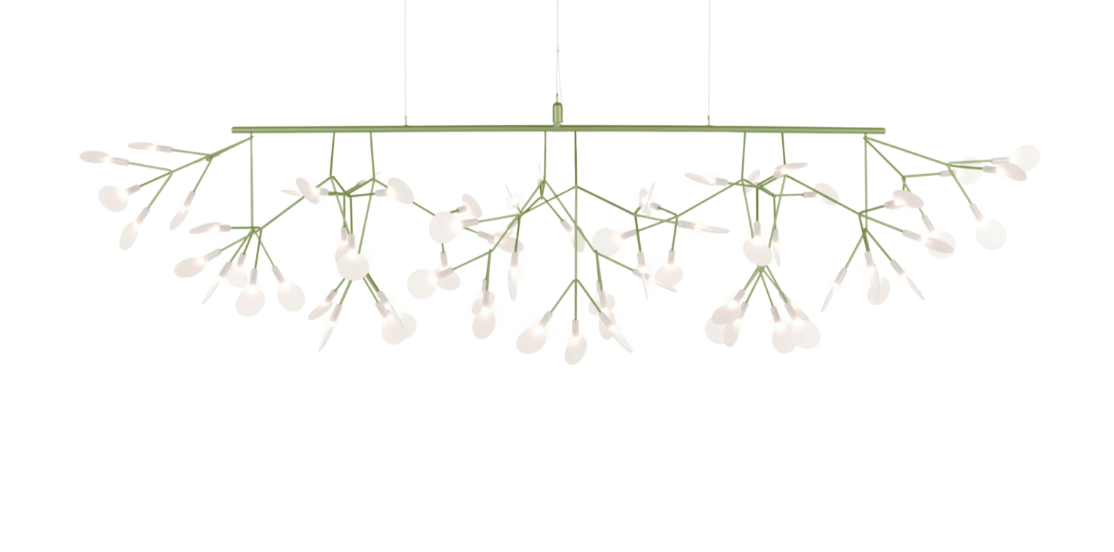 HERACLEUM III LINEAR chandelier green Moooi Eye on Design