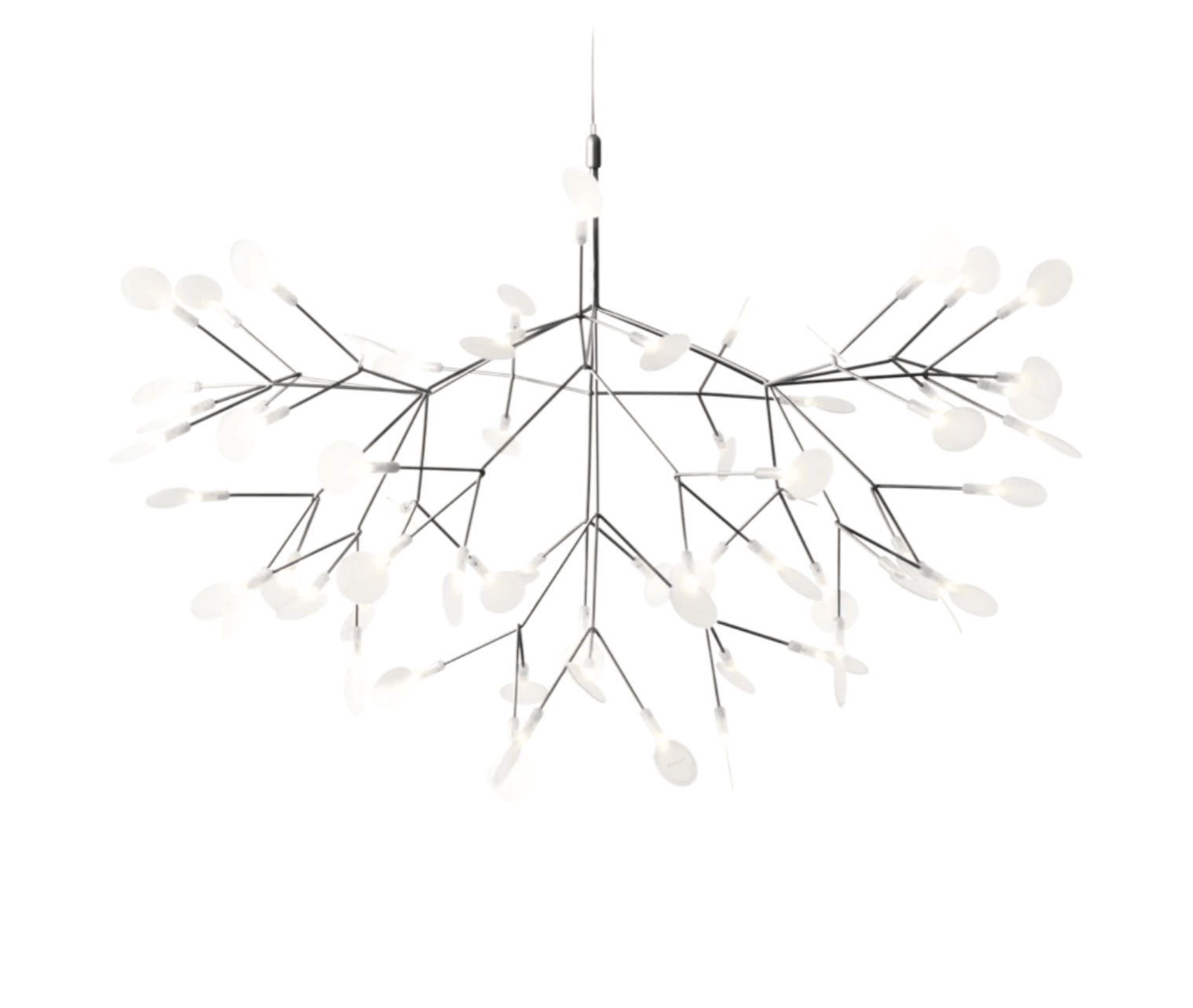 HERACLEUM III SUSPENDED nickel chandelier Moooi Eye on Design