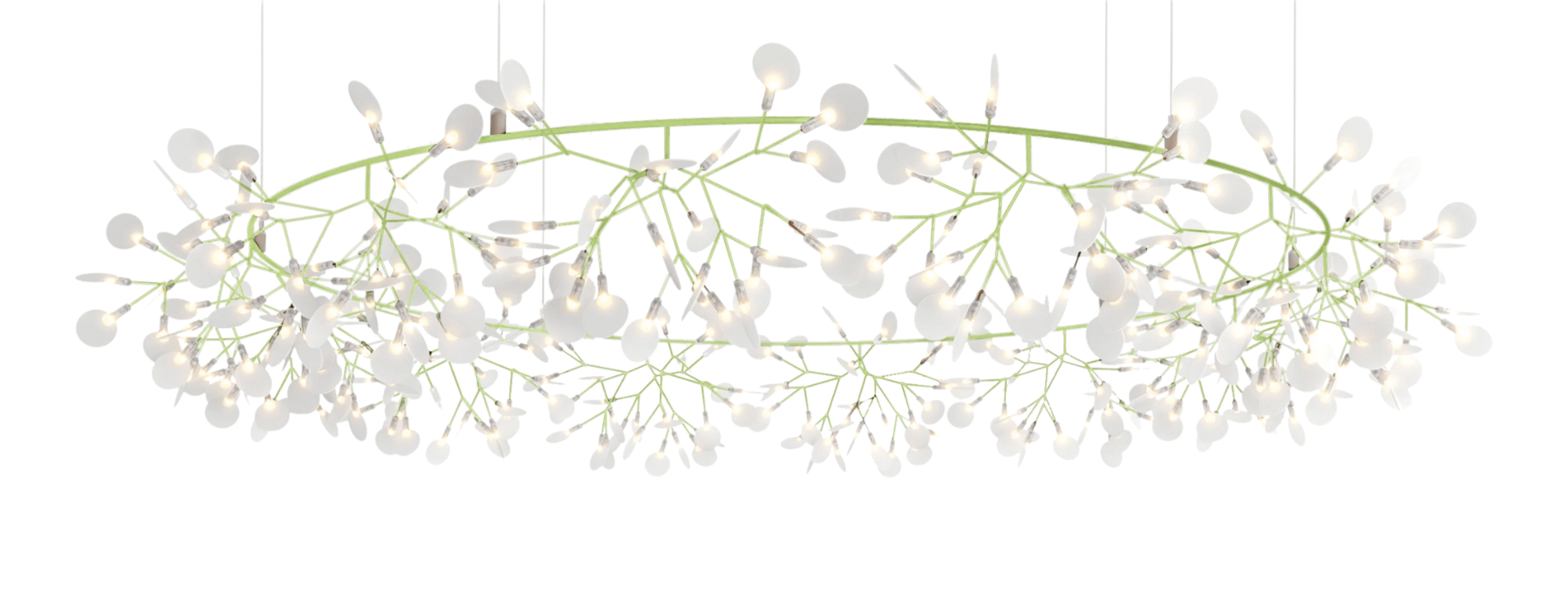 HERACLEUM III THE BIG O green chandelier Moooi 210 cm Eye on Design