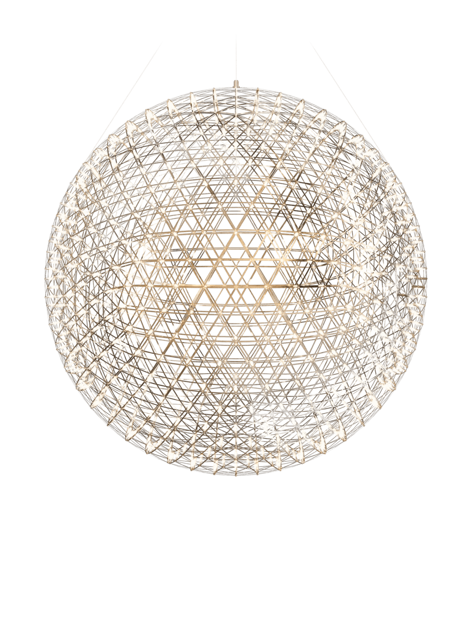 RAIMOND II chandelier R127-R163-R199 stainless steel Moooi 163 cm Eye on Design