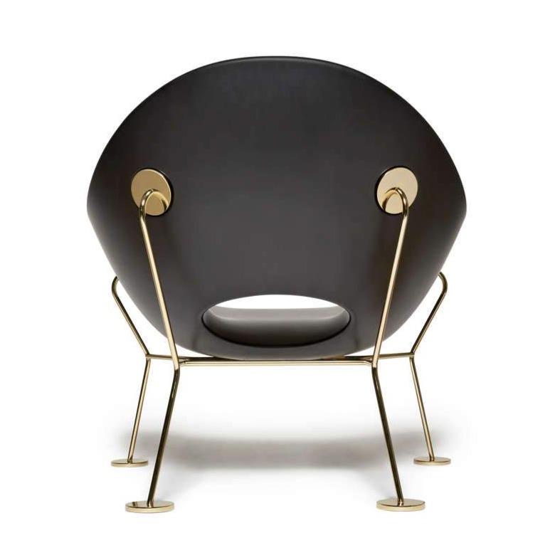 PUPA armchair black with brass base, QeeBoo, Eye on Design