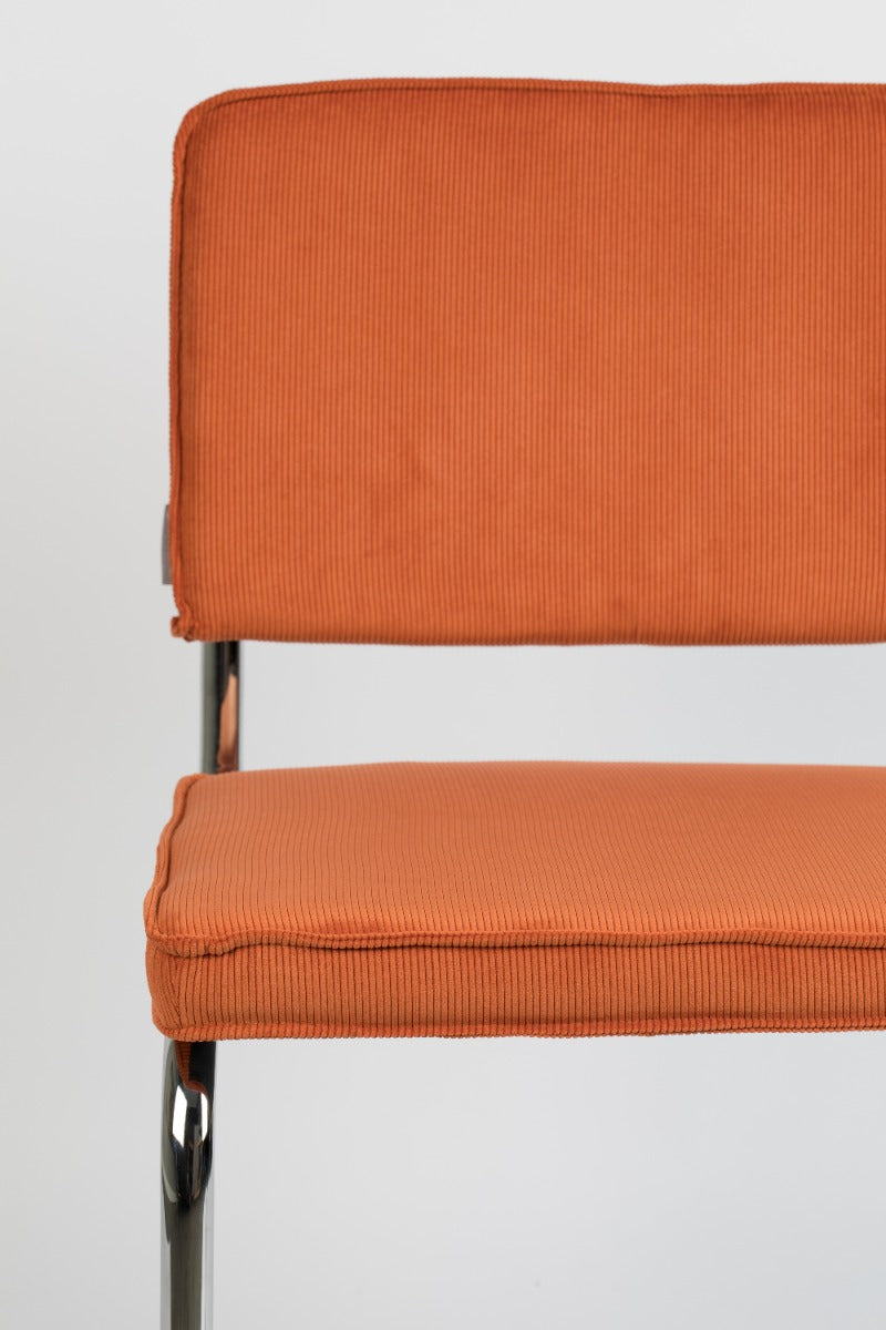 RIDGE RIB chair orange, Zuiver, Eye on Design