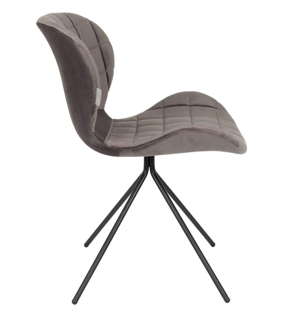OMG VELVET chair grey, Zuiver, Eye on Design