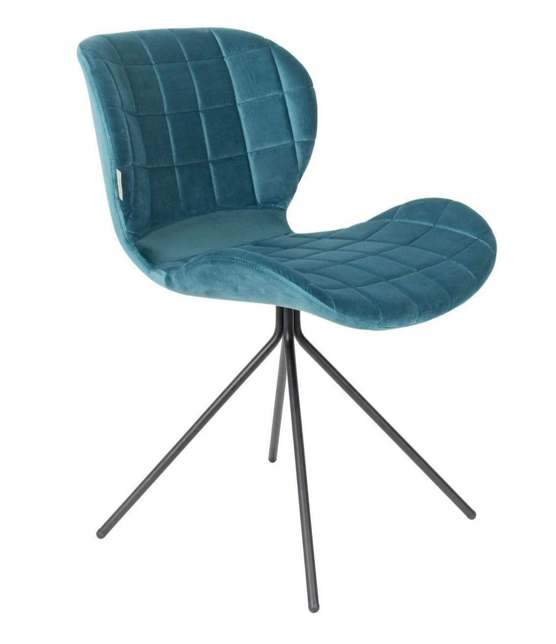 OMG VELVET chair blue