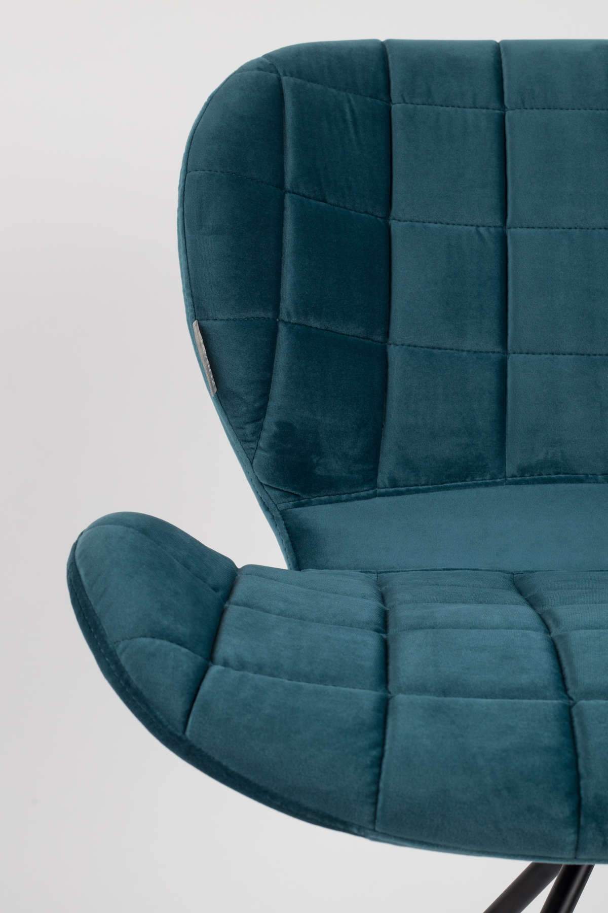 OMG VELVET chair blue