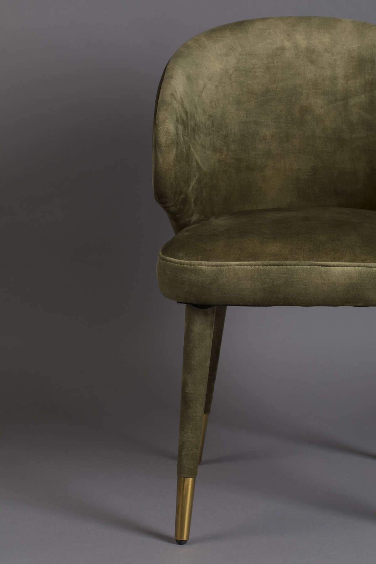 LUNAR VELVET chair green, Dutchbone, Eye on Design