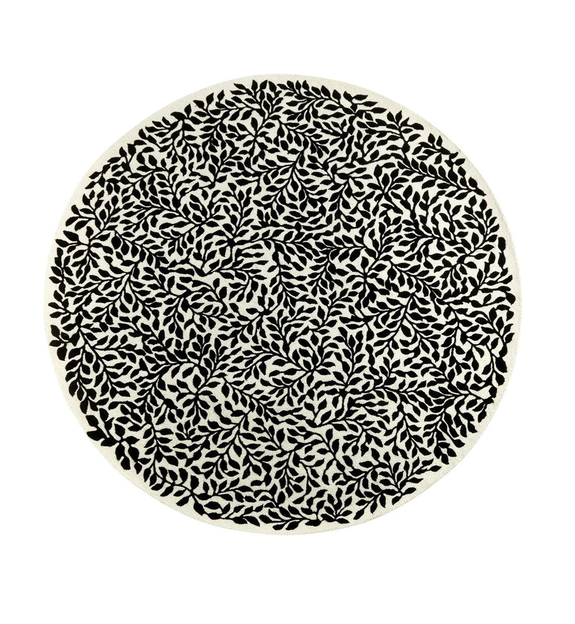 BOSQUET CARBONE wool round rug - Eye on Design