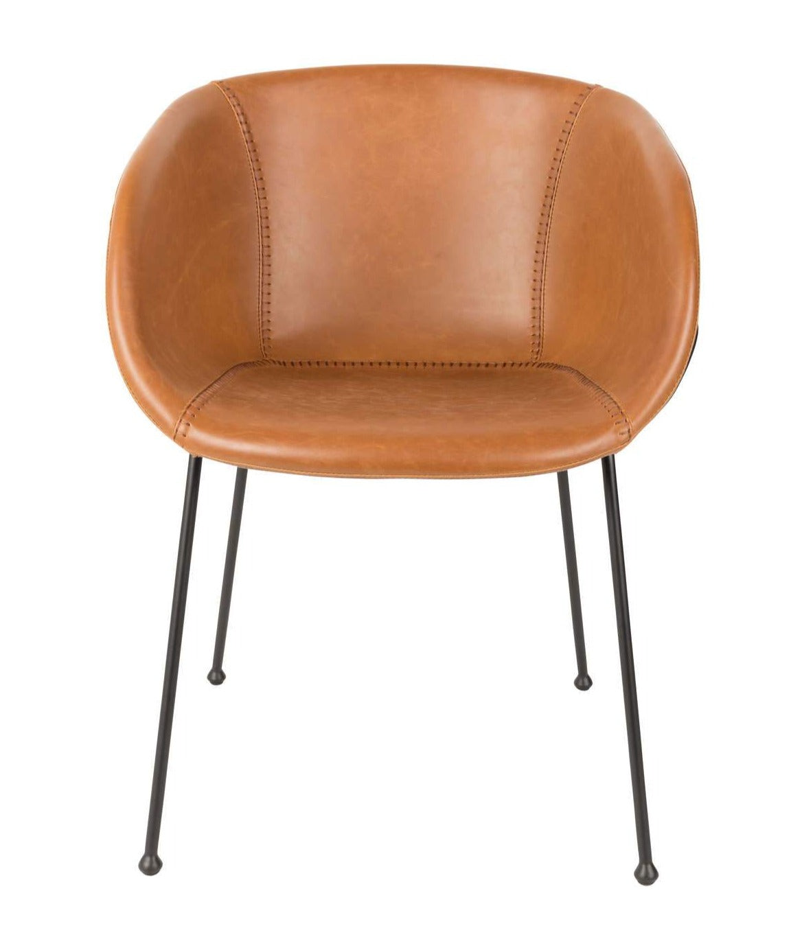 FESTON ecological leather armchair brown