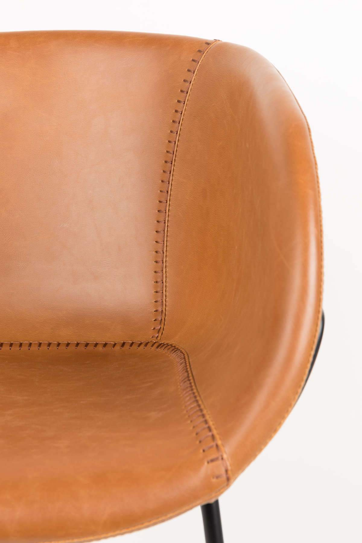 FESTON ecological leather armchair brown
