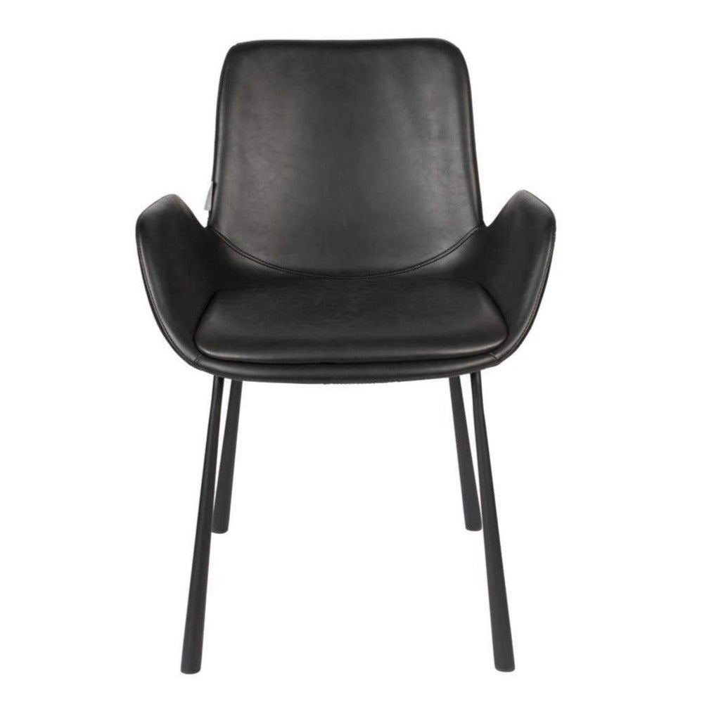 BRIT eco leather armchair black, Zuiver, Eye on Design