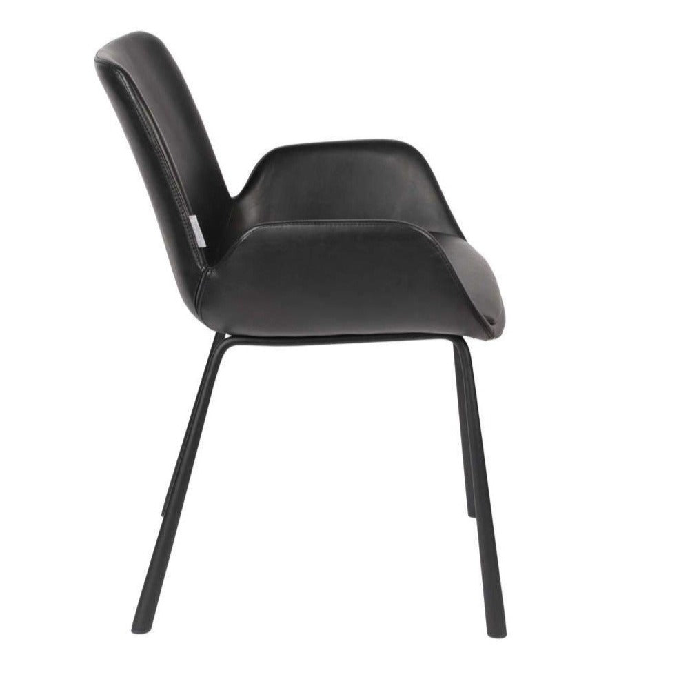 BRIT eco leather armchair black, Zuiver, Eye on Design