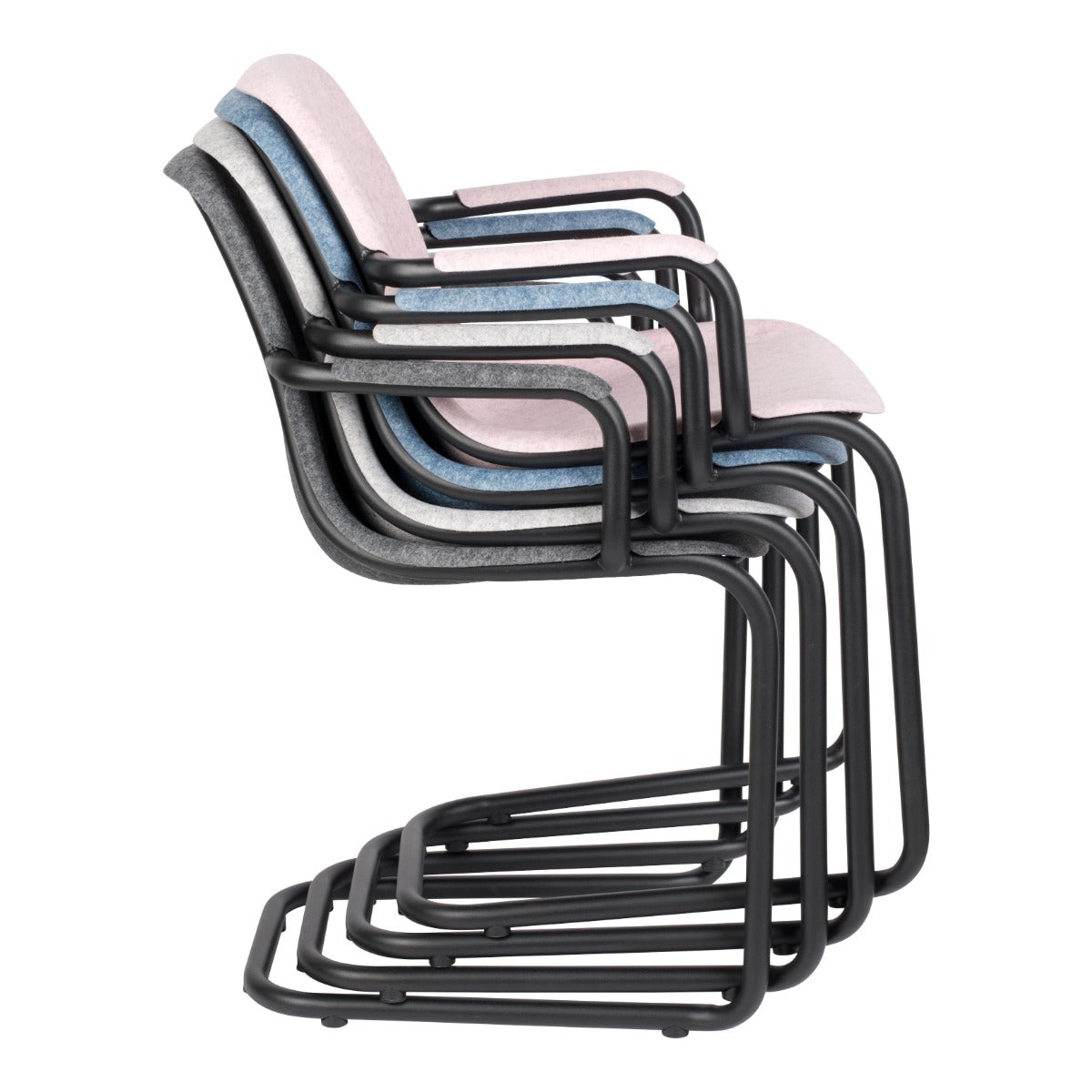 THIRSTY chair with armrests graphite