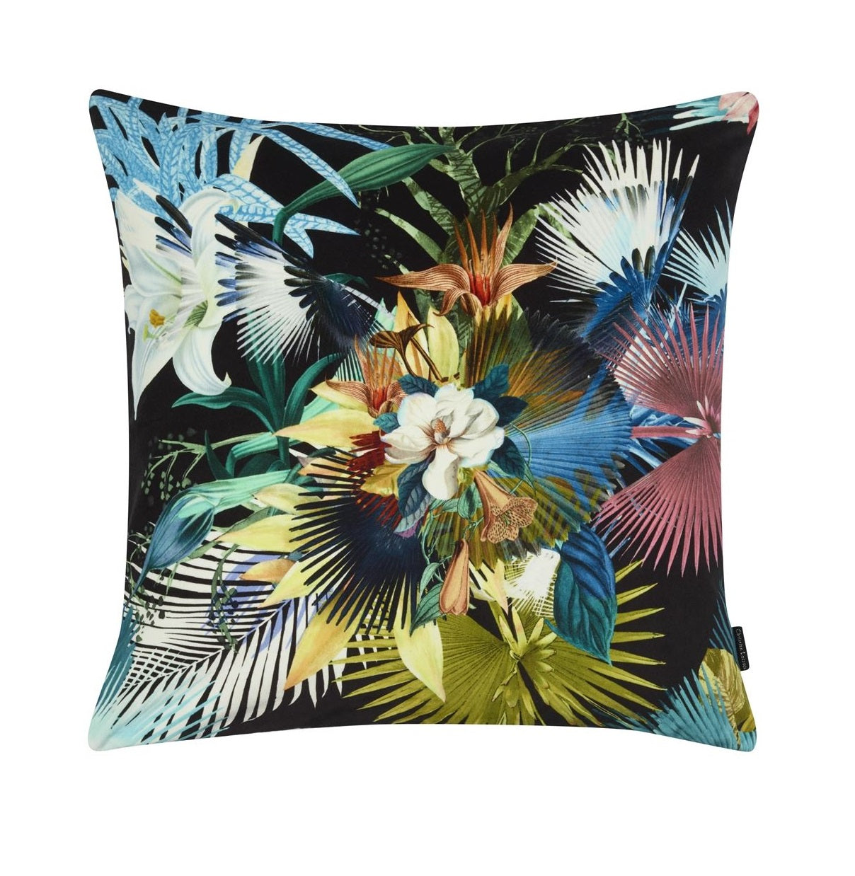 Double-sided pillow OISEAU DE BENGALE MARAIS cotton satin - Eye on Design