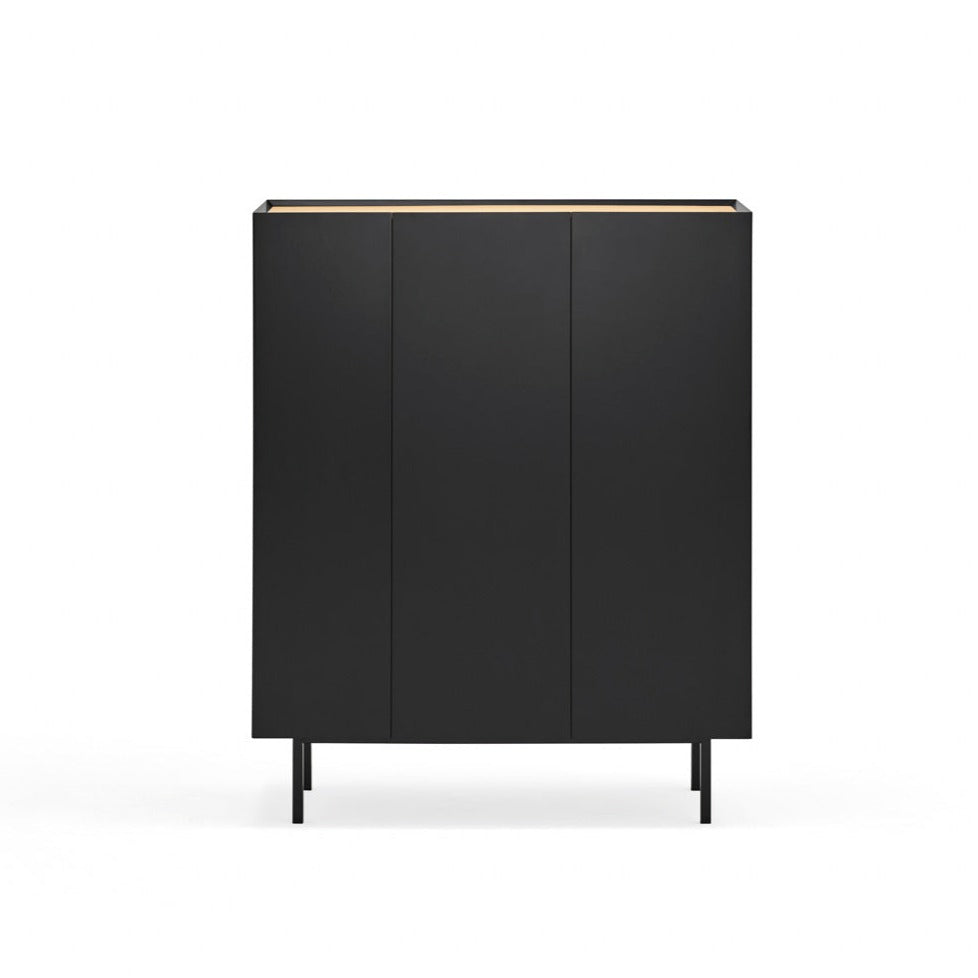 ARISTA high chest of drawers black