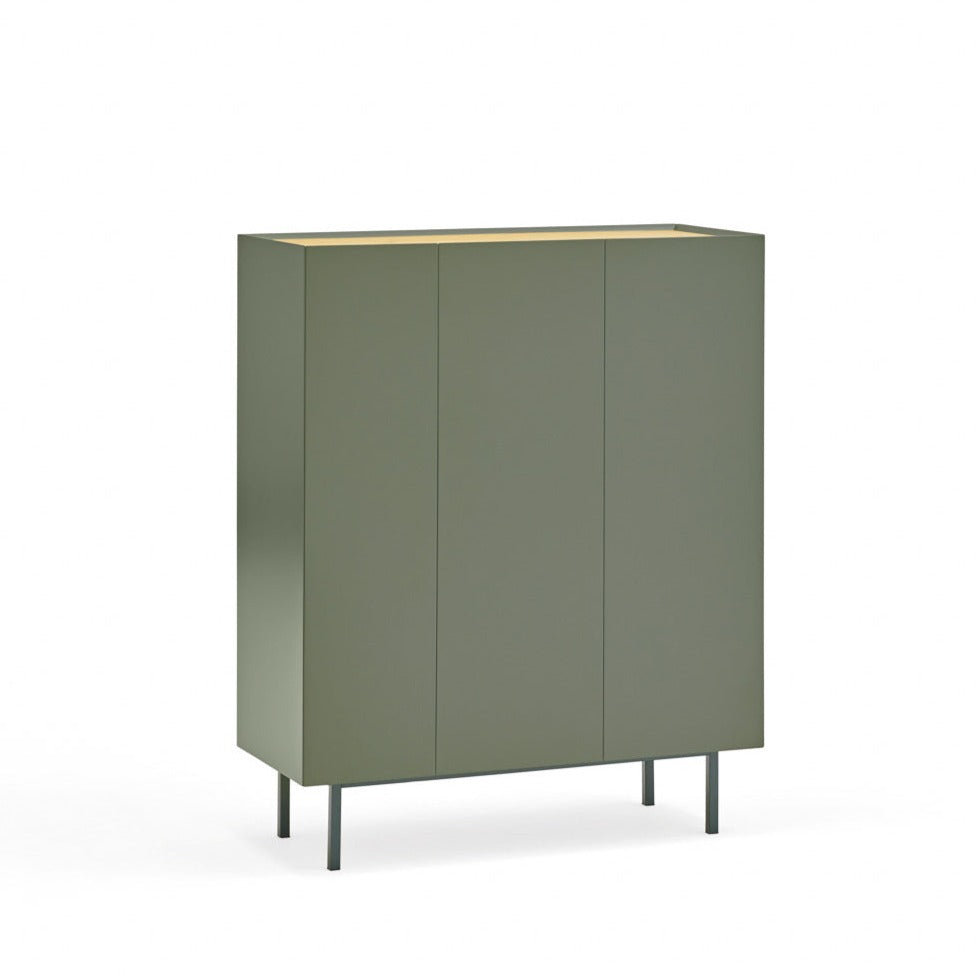 ARISTA high chest of drawers green