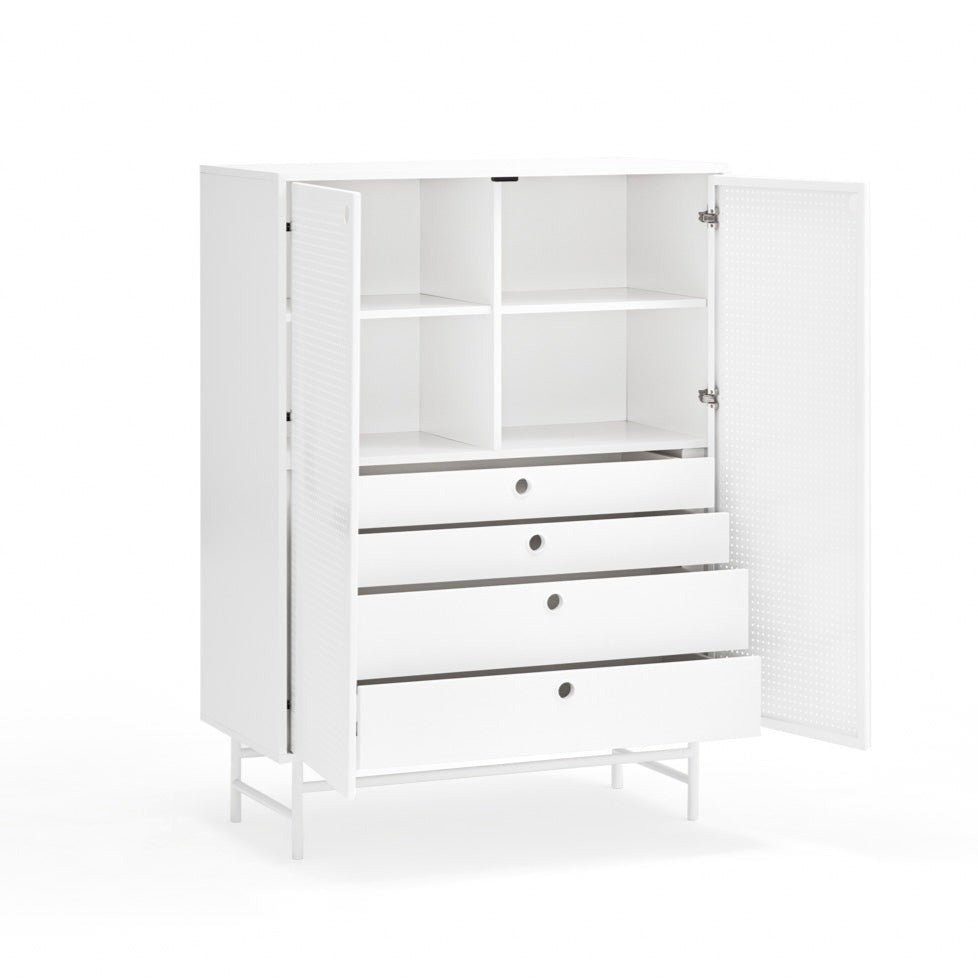 PUNTO high chest of drawers white
