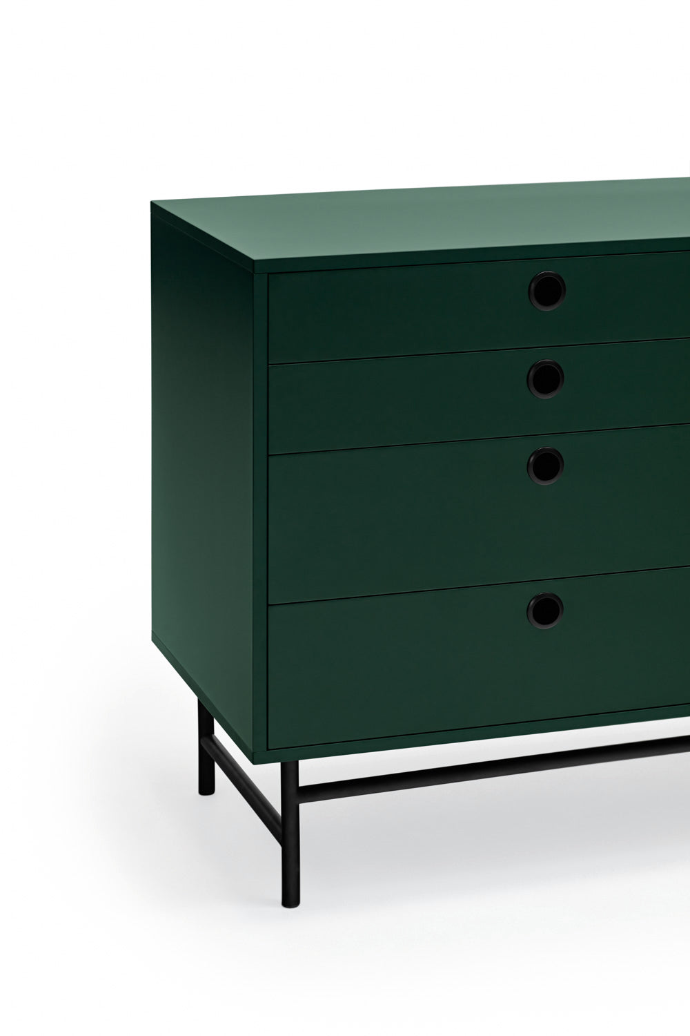 PUNTO chest of drawers dark green