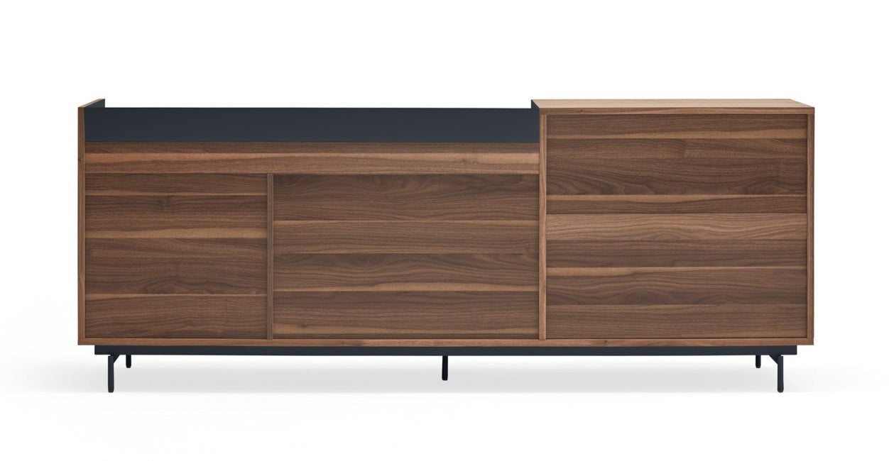VALLEY chest of drawers walnut wood with dark finish