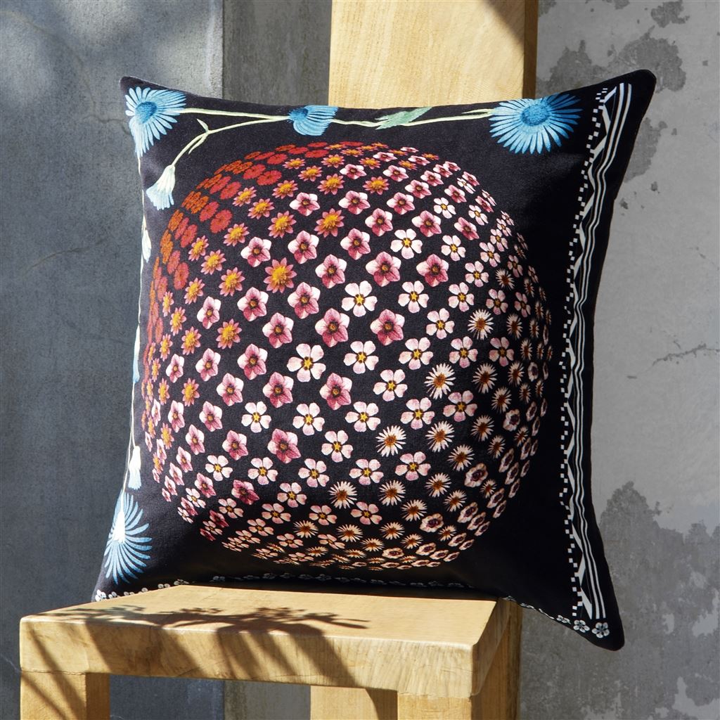 Double-sided pillow COSMOS EDEN cotton satin - Eye on Design