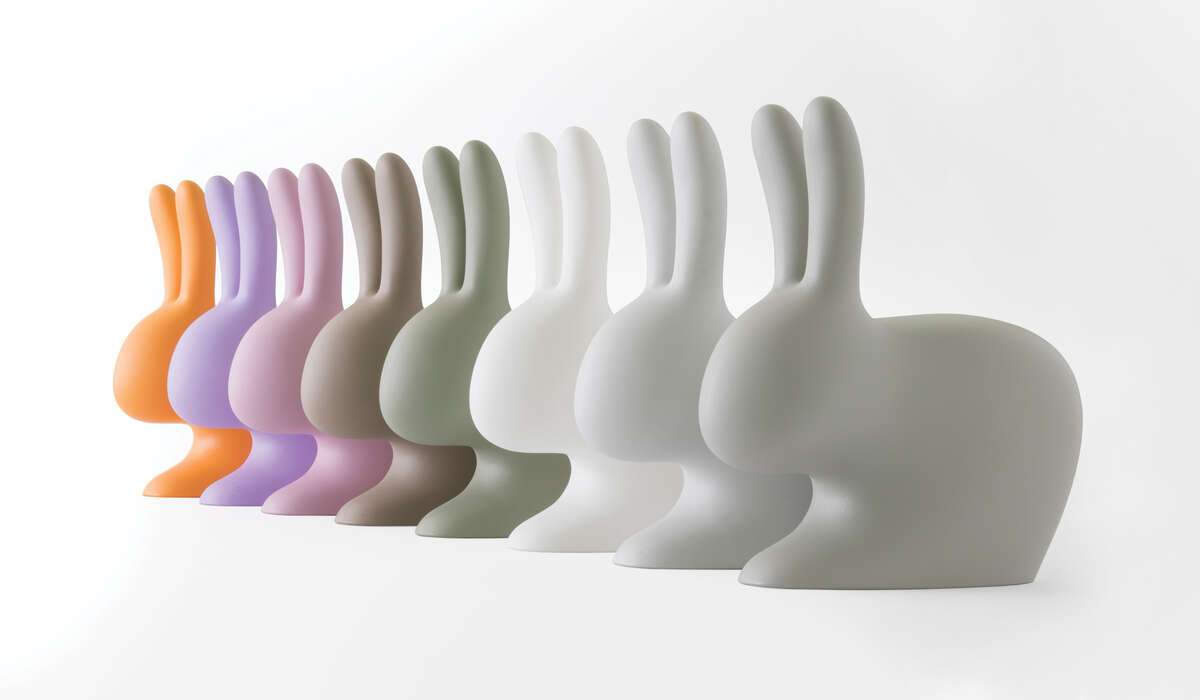 Everyone needs a friend who has all the ears and here is our rabbit Baby! The Rabbit Baby chair is an original Qeeboo rabbit chair in a smaller version, created for children's fun. You can sit on it by leaning on the ears of the rabbit or on the opposite side, riding it and leaning the forearms on his ears. Velvet surface, softer to the touch.