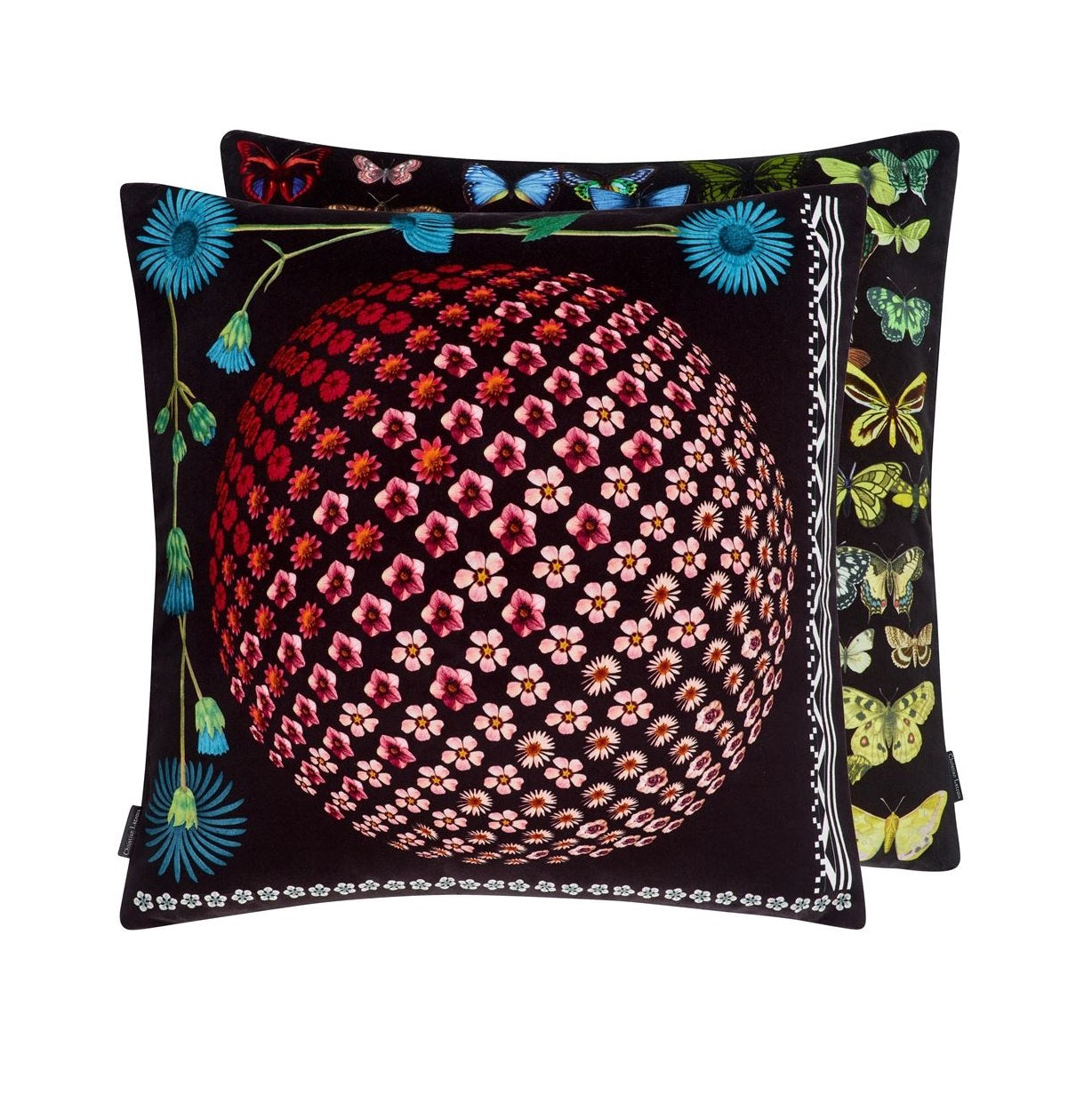Double-sided pillow COSMOS EDEN cotton satin - Eye on Design