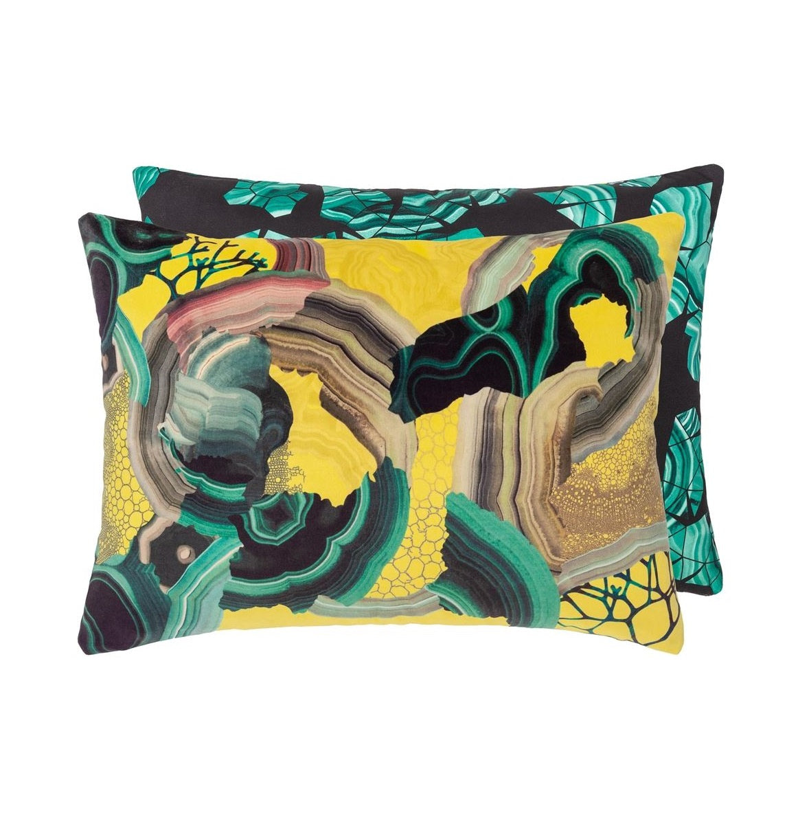 Double-sided pillow PRECIOUS IRIS cotton satin - Eye on Design