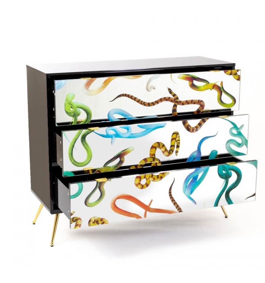 SNAKES cabinet with 3 drawers