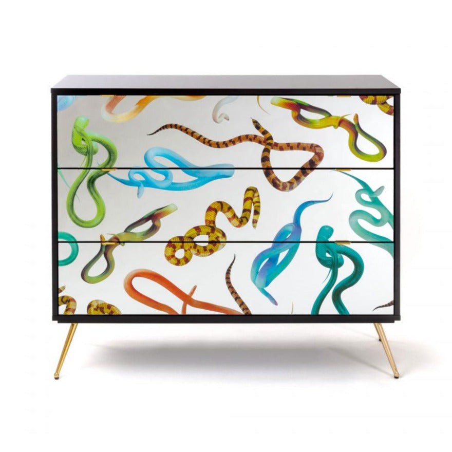 SNAKES cabinet with 3 drawers