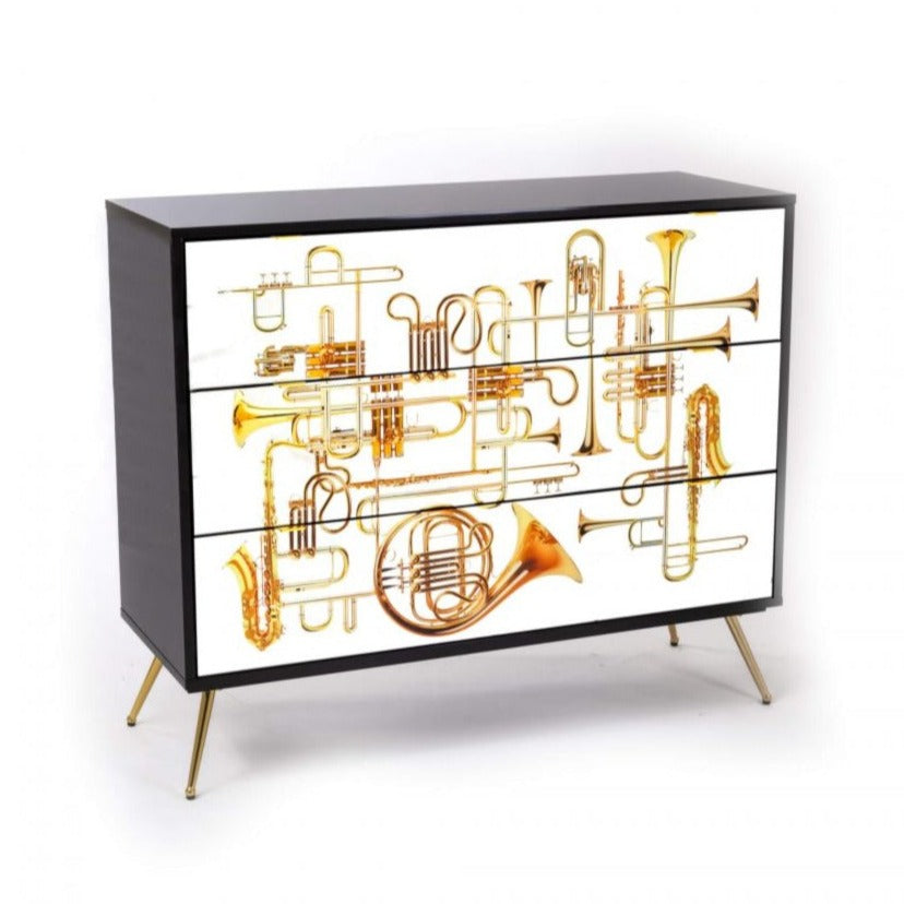 TRUMPETS cabinet with 3 drawers