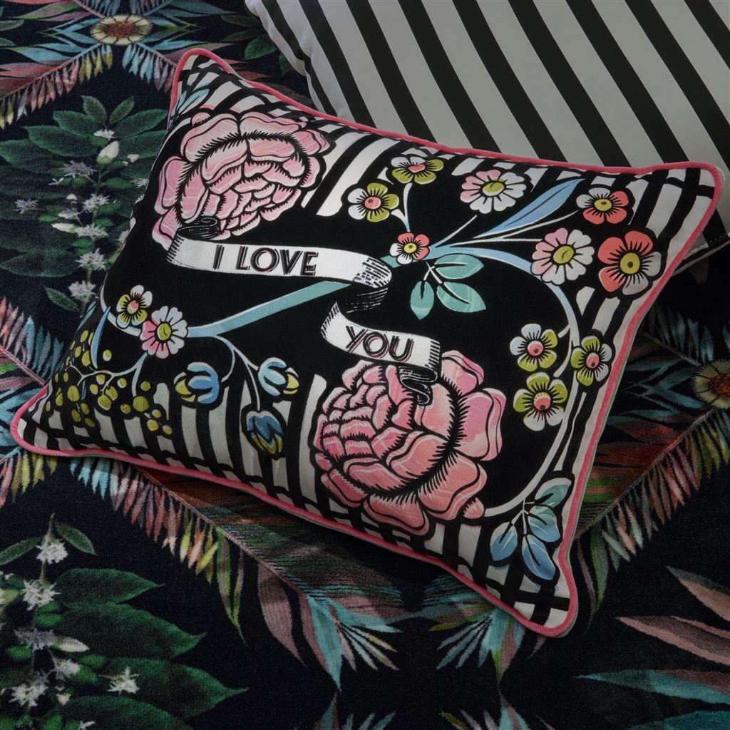 Double-sided pillow IN LOVE cotton satin - Eye on Design