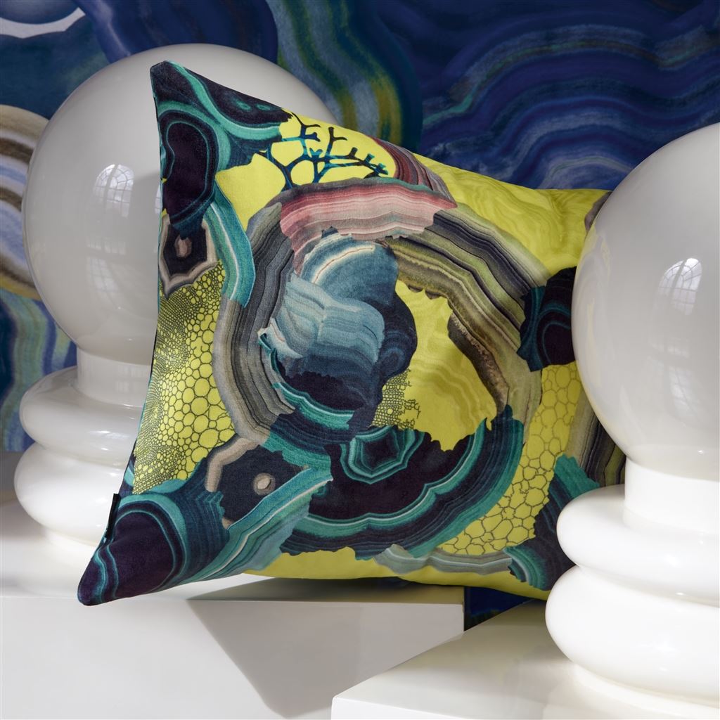 Double-sided pillow PRECIOUS IRIS cotton satin - Eye on Design