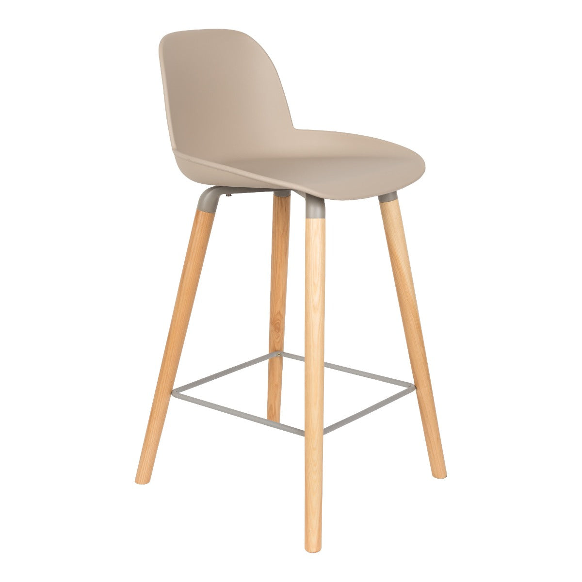The Albert Kuip bar stool, designed by the Amsterdam Studio Ape, is an amazing combination of modern and retro style. The streamlined seat is supported by wooden, minimalist ash wood legs. It is an ideal addition to the original kitchen island or climate, hotel bar. It is also worth paying attention to a specially prepared leg place that improves sitting comfort.