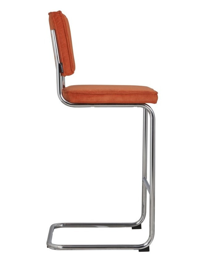 RIDGE RIB bar stool orange, Zuiver, Eye on Design