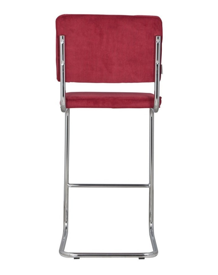 RIDGE RIB bar stool red, Zuiver, Eye on Design