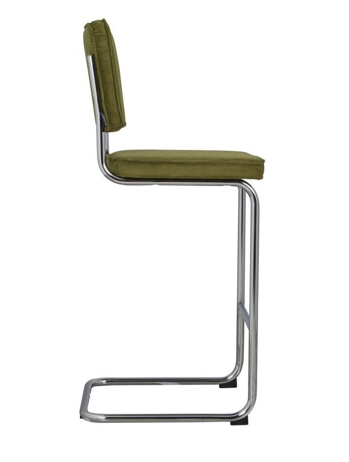 RIDGE RIB bar stool green, Zuiver, Eye on Design