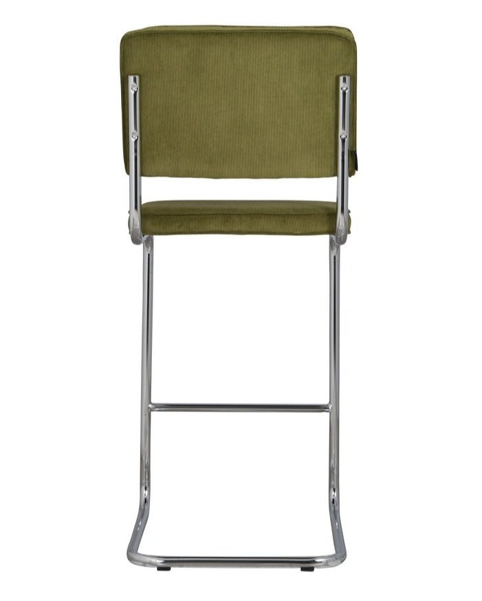 RIDGE RIB bar stool green, Zuiver, Eye on Design
