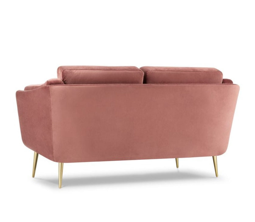 2-seater velvet sofa DAUPHINE pink