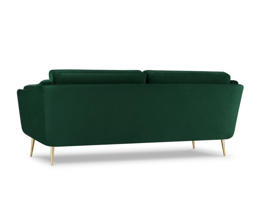 3-seater velvet sofa DAUPHINE green