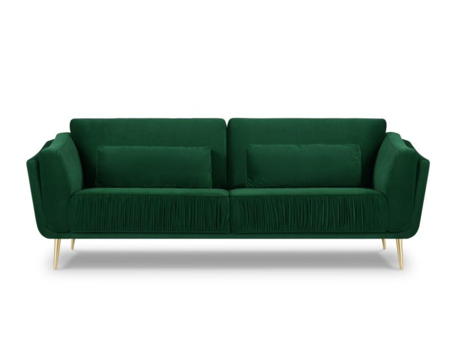 3-seater velvet sofa DAUPHINE green