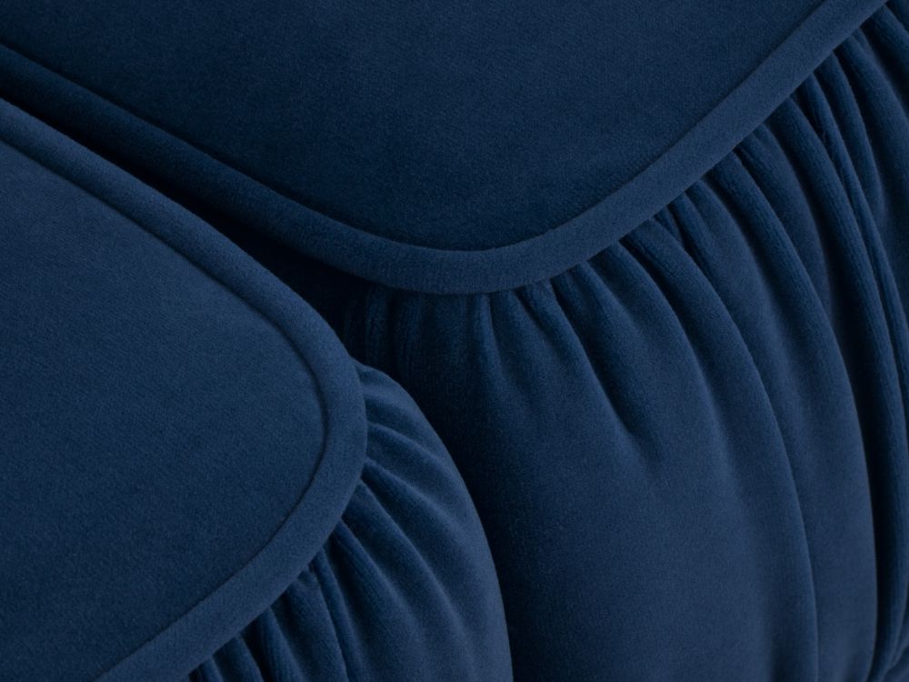 Velvet 3-seater sofa DAUPHINE navy blue