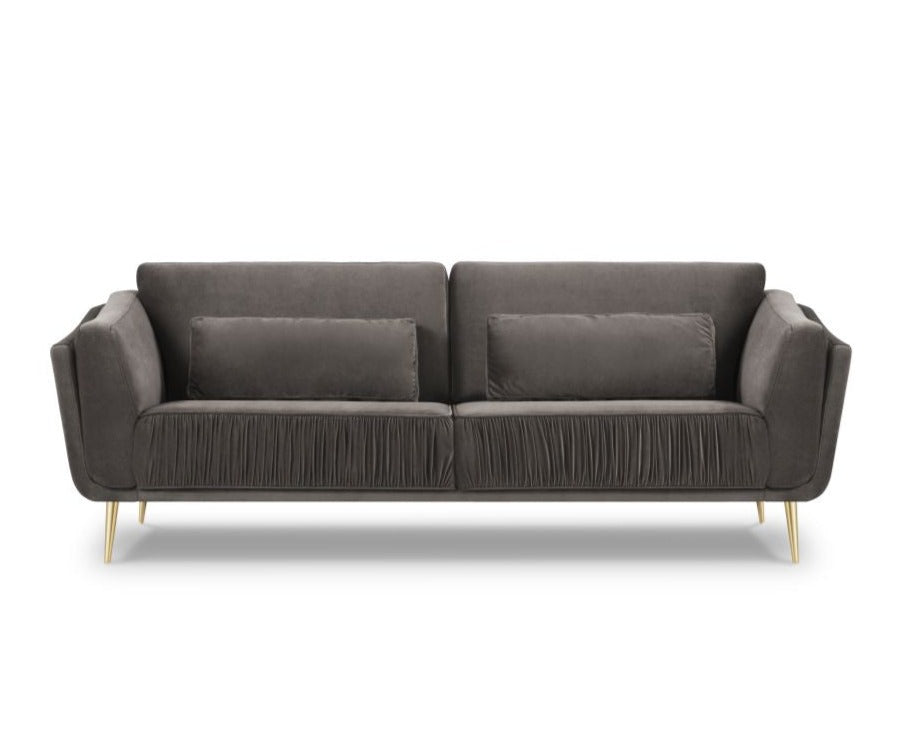 DAUPHINE 3-seater velvet sofa, dark grey