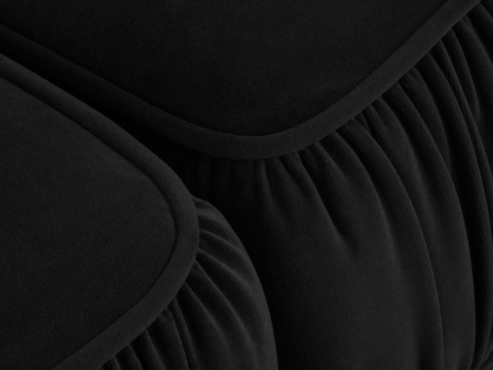 3-seater velvet sofa DAUPHINE black