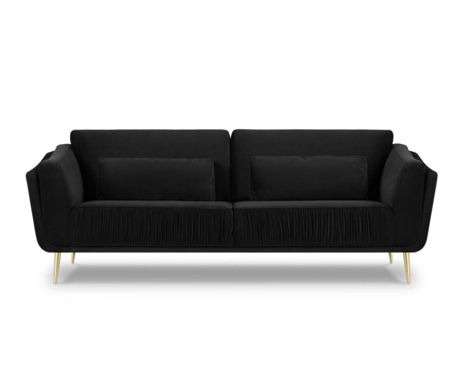 3-seater velvet sofa DAUPHINE black