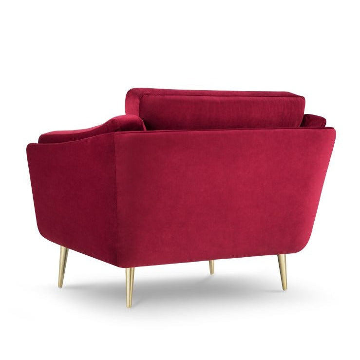 Velvet armchair DAUPHINE red