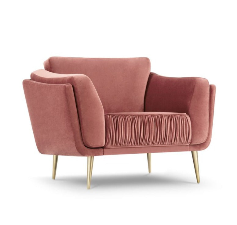 Velvet armchair DAUPHINE pink