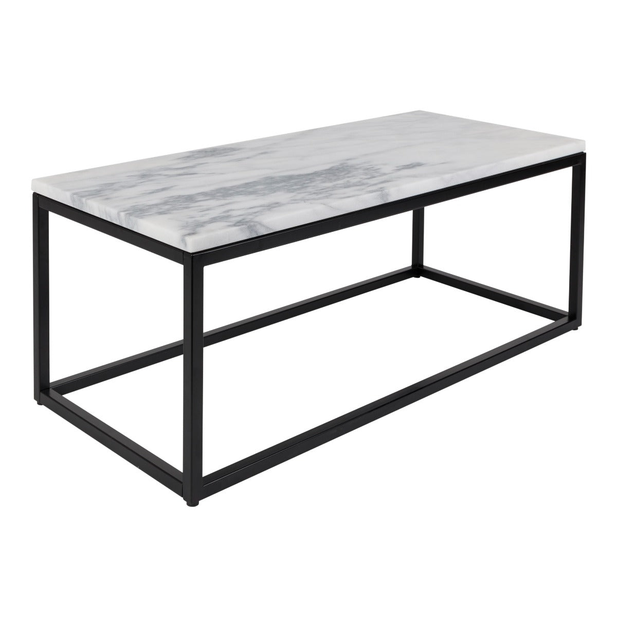 A black metal frame painted with a powder method with a marble top is a definition of Marble Power coffee table. The combination of these two raw materials gives class and elegance that will meet the expectations of even the most demanding people. Thanks to the simplicity of workmanship, it works great in a modern living room, especially with the sofa in the seating area. An office where additional space is needed will definitely like this equipment.