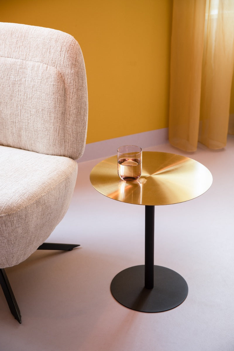 SNOW BRUSHED brass table, Zuiver, Eye on Design