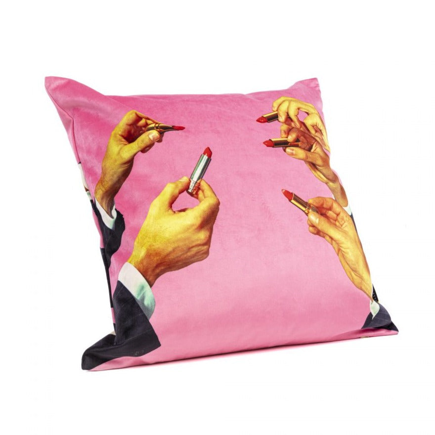 LIPSTICKS pink cushion - Eye on Design