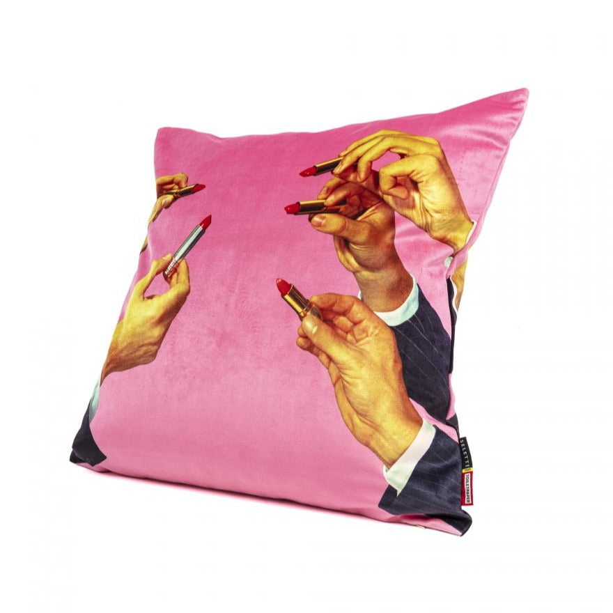 LIPSTICKS pink cushion - Eye on Design