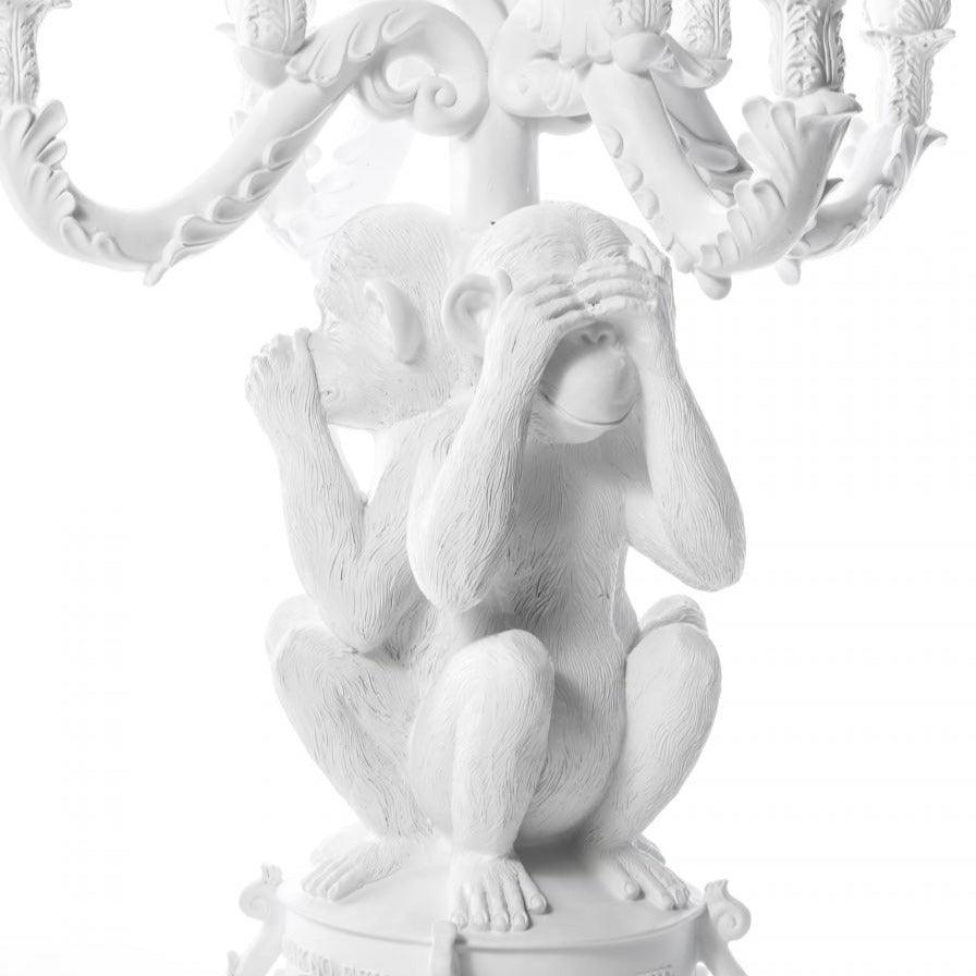 3 MONKEYS candle holder white - Eye on Design